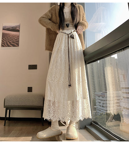 Lace Midi Skirt | Tajstylo
