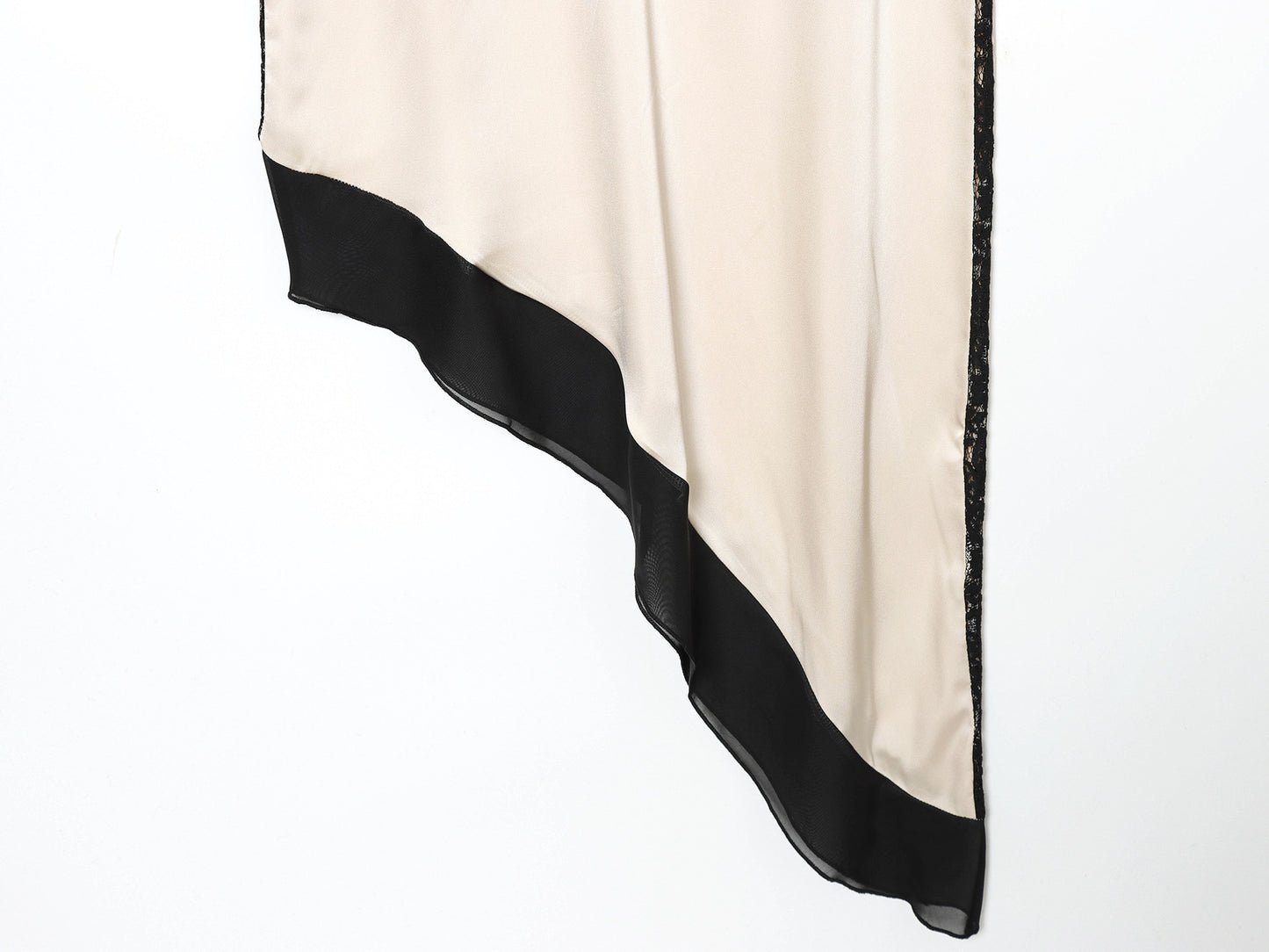 Satin Asymmetric Midi Dress | Tajstylo