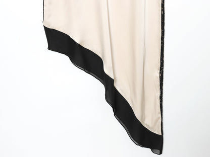 Satin Asymmetric Midi Dress | Tajstylo
