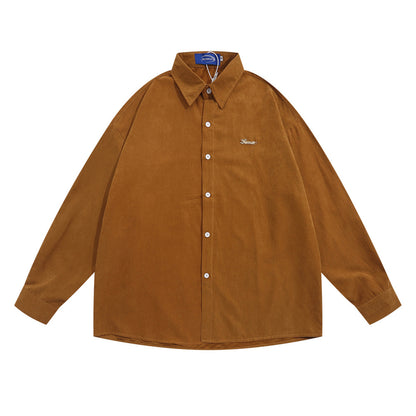 Woman wearing Open Front Suede-Like Shirt in a stylish urban setting