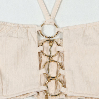 Flattering Ripped Fitted Two-Piece Nightclub Outfit | Tajstylo