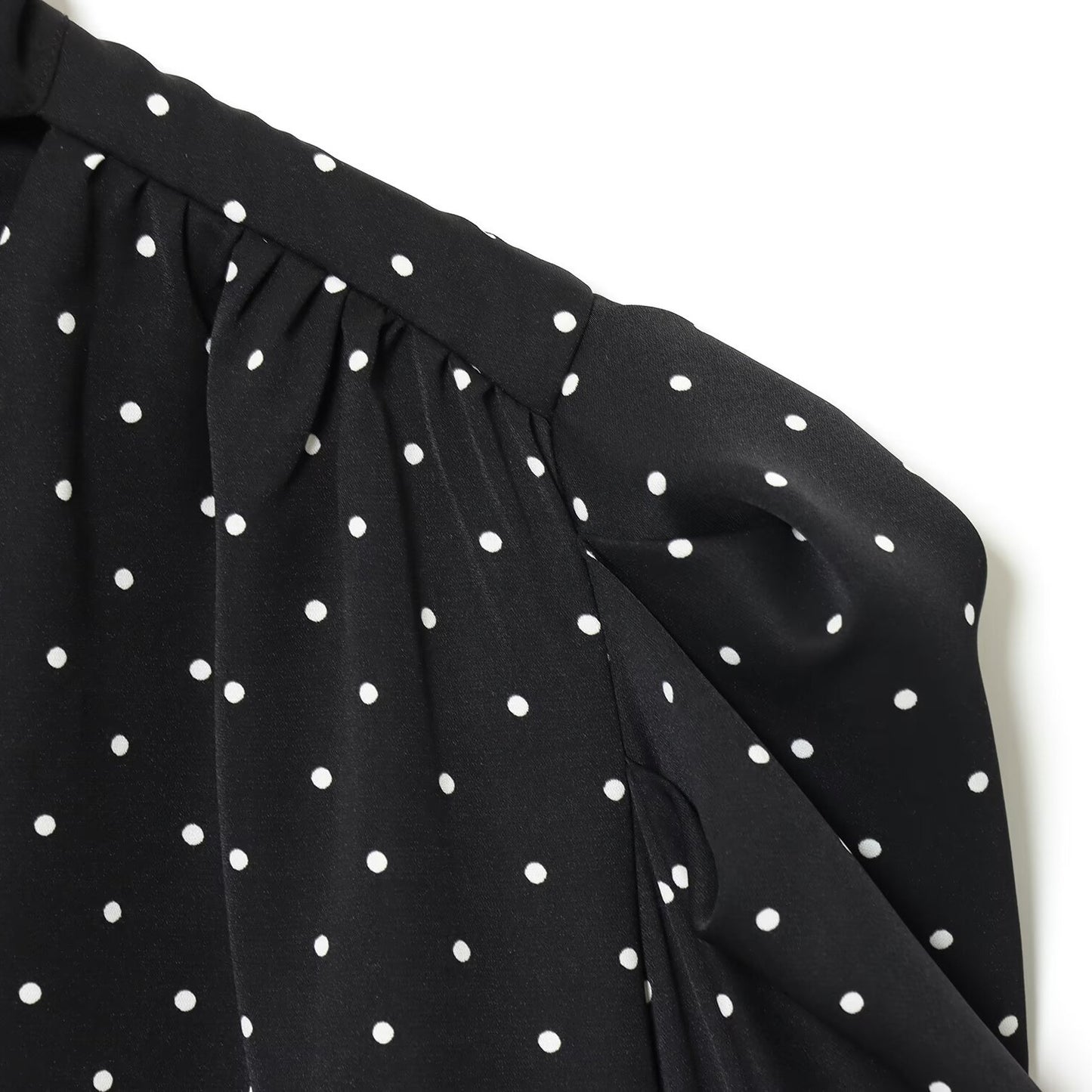 Polka Dot Tie-Up Scarf Dress | Tajstylo