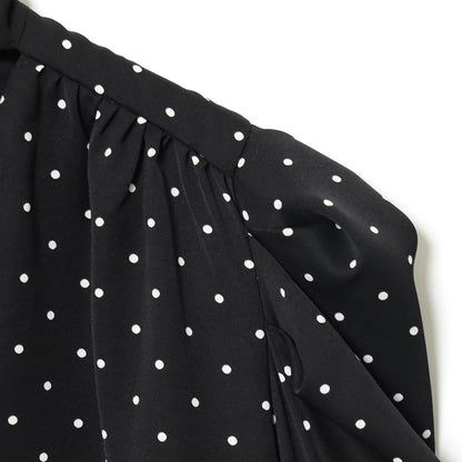 Polka Dot Tie-Up Scarf Dress | Tajstylo