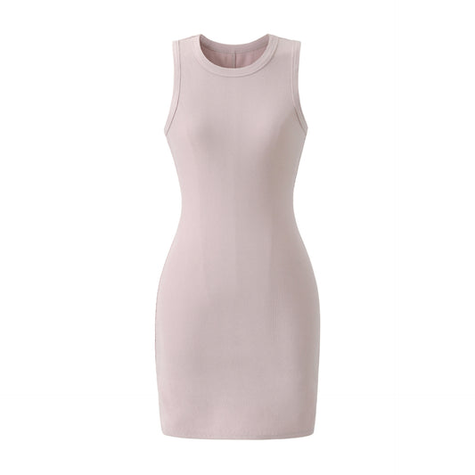 Round Neck Sleeveless Hip Hugging Skirt | Tajstylo
