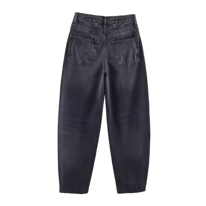 High Waisted Bucket Shaped Jeans | Tajstylo