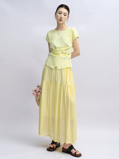 Belt Double Pocket Skirt | Tajstylo