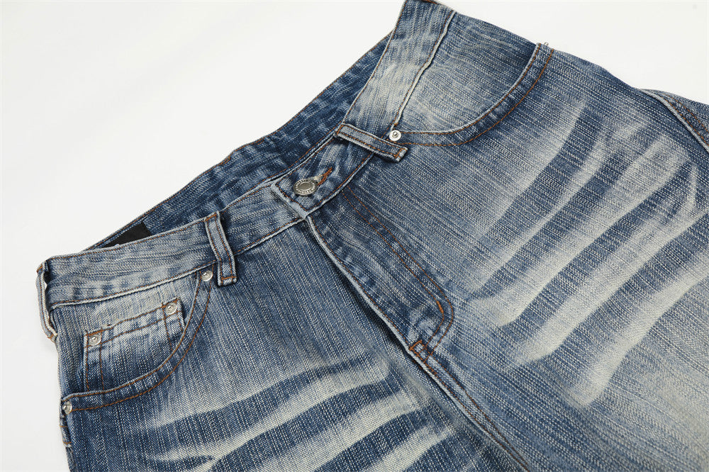 Curved Knife Denim Pants | Tajstylo