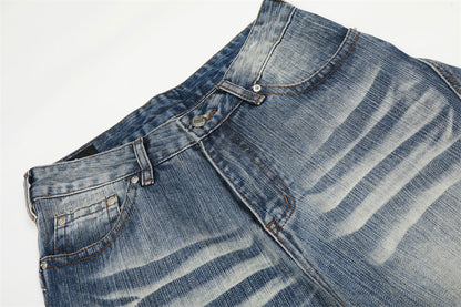 Curved Knife Denim Pants | Tajstylo