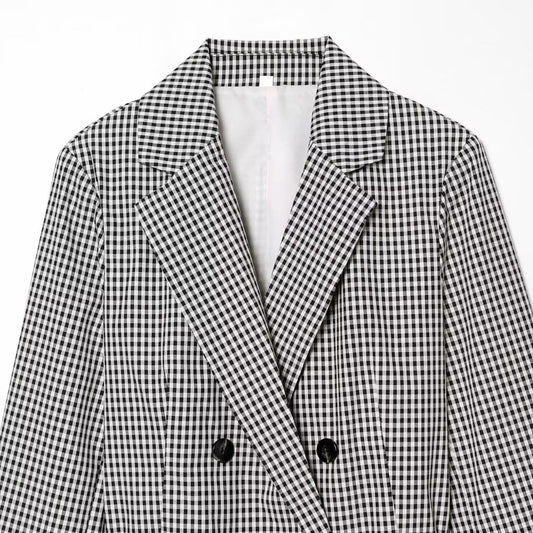 Plaid Waistband Suit Jacket | Tajstylo