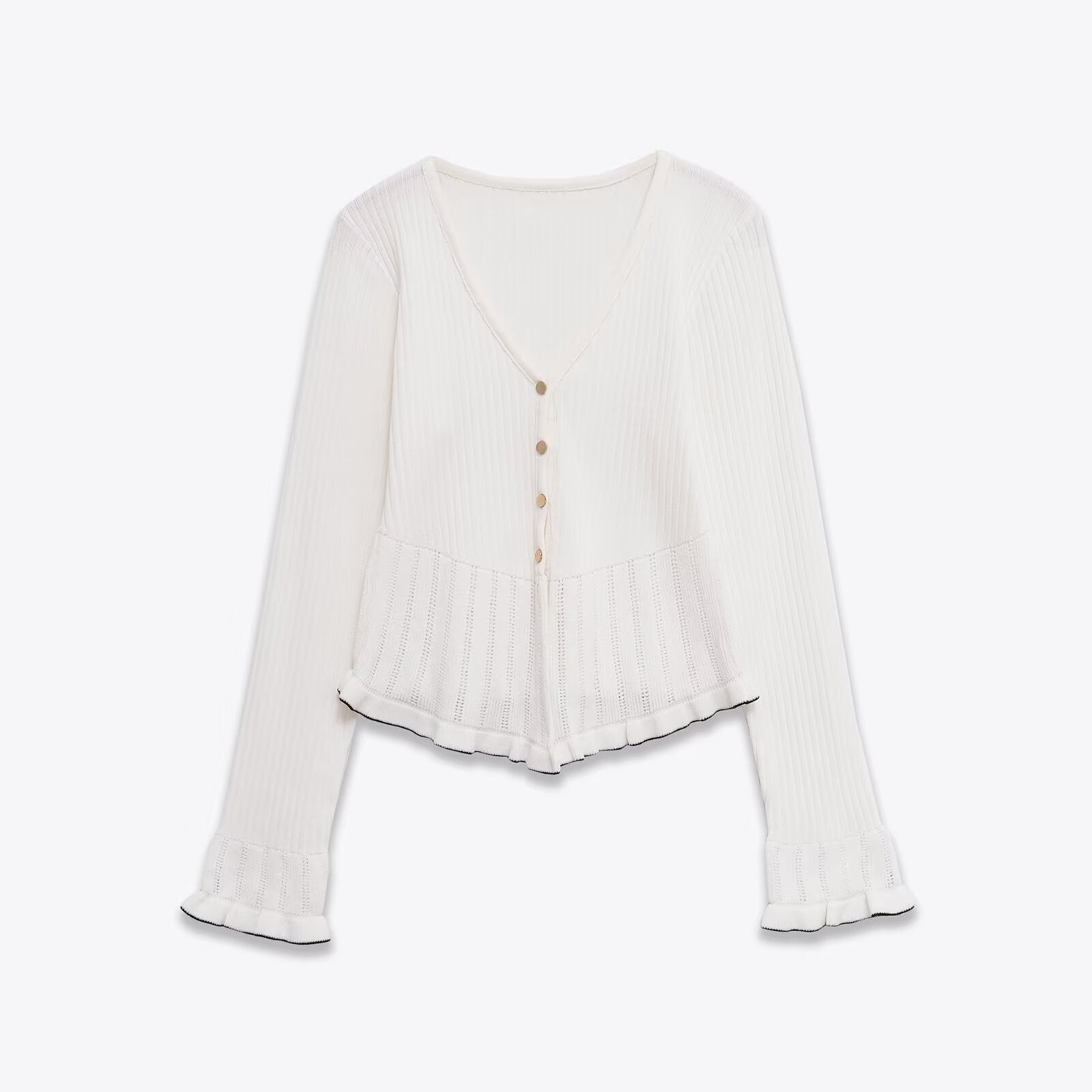 Woman wearing Slim Fit V-Neck Layered Top in a stylish setting