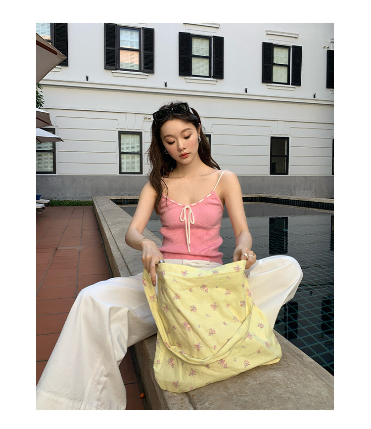 Lace-Up Strap Vest for Women | Tajstylo