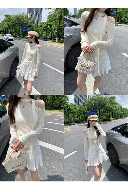 Lace Up Butterfly Long Sleeve Top | Tajstylo