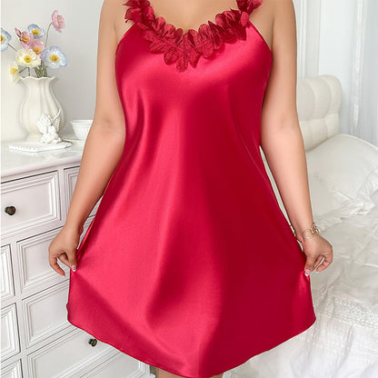 Woman wearing Sexy Backless Nightgown in a cozy bedroom setting