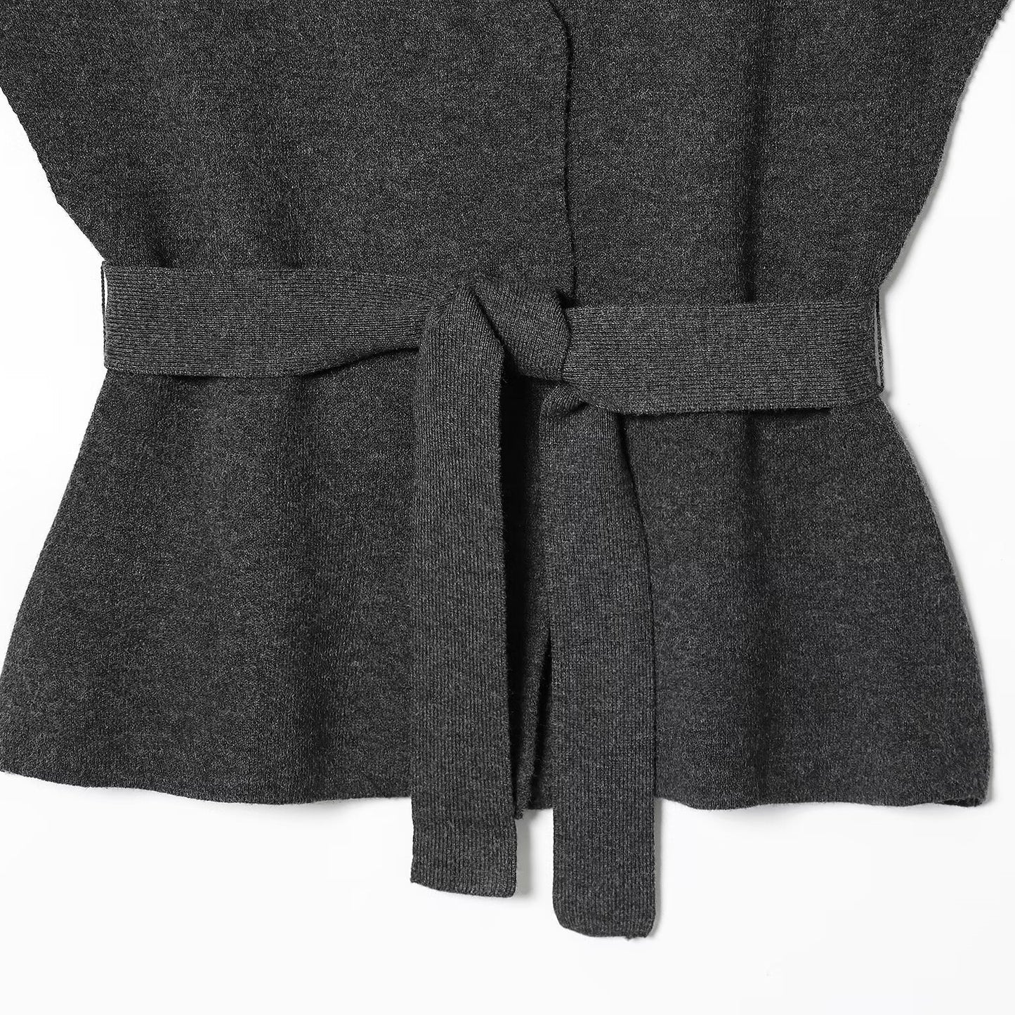 Belted Knitted Vest and Half Skirt Set | Tajstylo