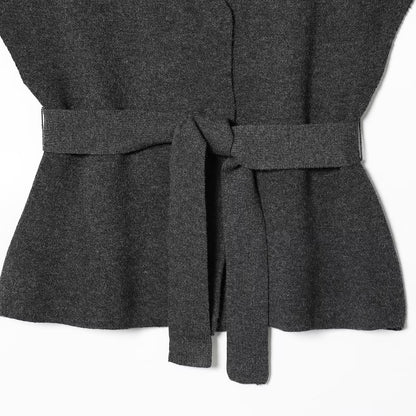 Belted Knitted Vest and Half Skirt Set | Tajstylo