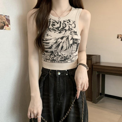 Cartoon Print Camisole Top | Tajstylo