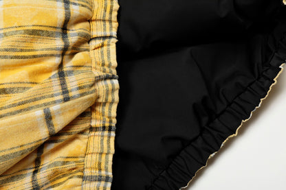 Double Sided Plaid Stand Collar Jacket | Tajstylo
