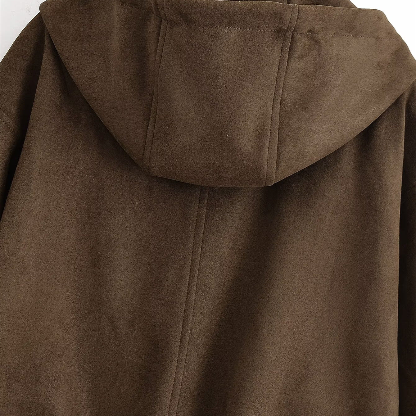 Hooded Suede Look Jacket | Tajstylo