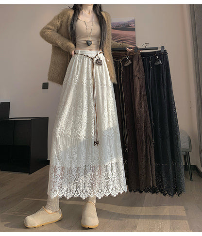 Lace Midi Skirt | Tajstylo