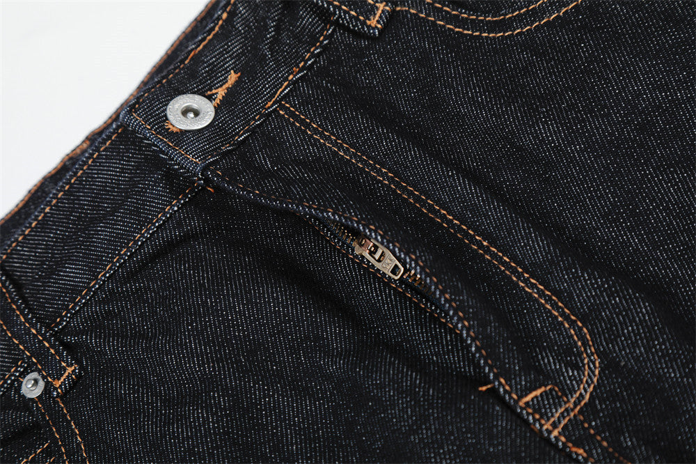 Original Blue Denim Straight Leg Pants | Tajstylo