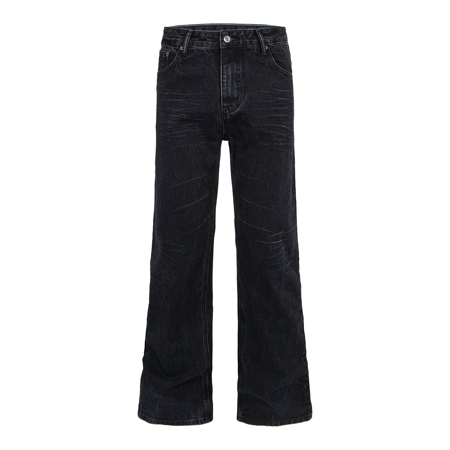 Woman wearing Washed Cat Eye Tapered Fit Pants in a street setting