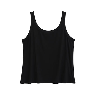 Woman wearing Loose Fit Tank Top in a casual outdoor setting