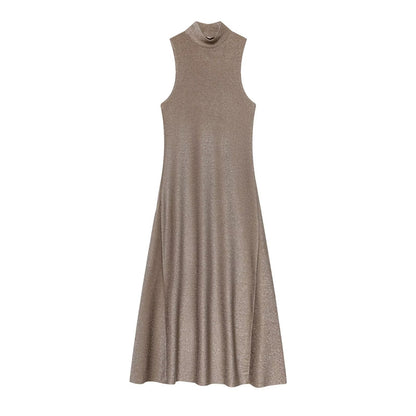 Metallic Sleeveless Dress for Women | Tajstylo