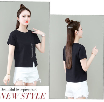 Chic Short Sleeve Slim Fit Top | Tajstylo