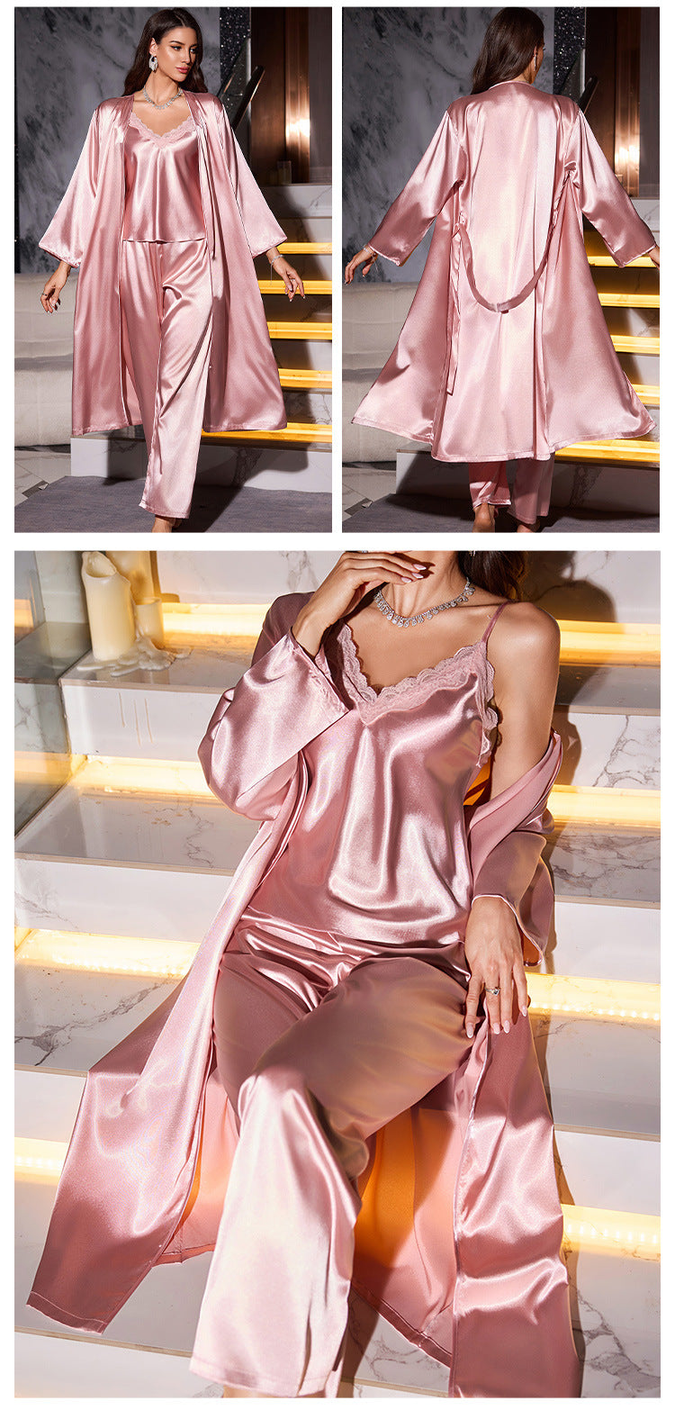 Danni Lin Casual Sleepwear Robe Nightgown Set | Tajstylo