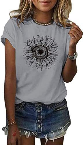 Woman wearing Geometric Pattern Loose Fit Top in casual setting