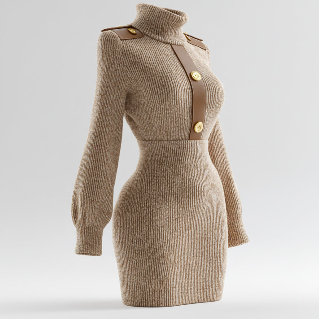 Color Block Knit Dress | Tajstylo