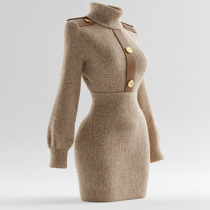 Color Block Knit Dress | Tajstylo