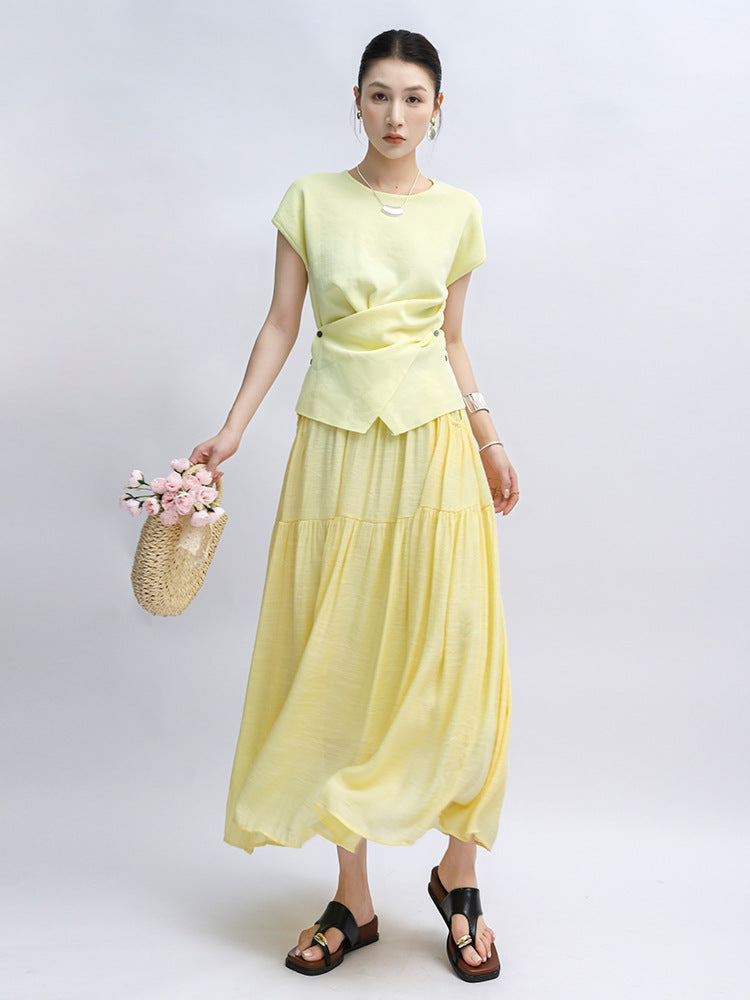 Belt Double Pocket Skirt | Tajstylo