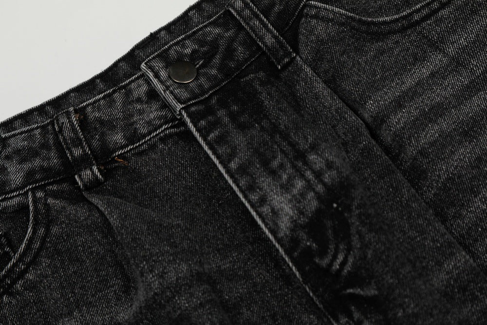 Color Blocked Denim Pants | Tajstylo