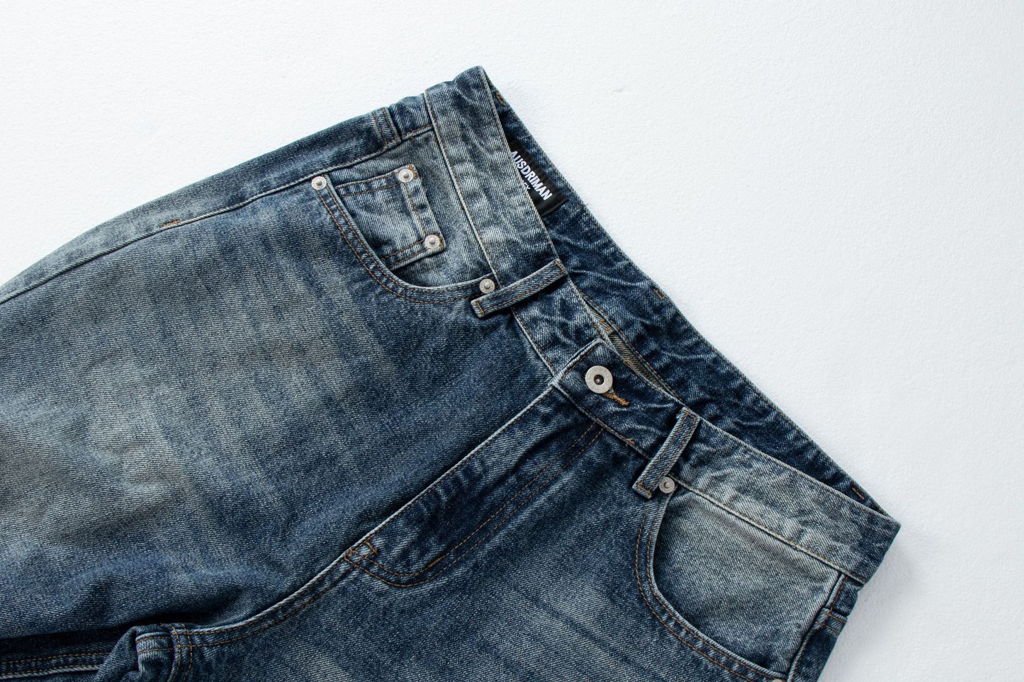 Vintage Blue Loose Straight Leg Jeans | Tajstylo