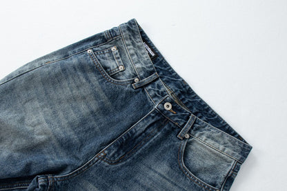 Vintage Blue Loose Straight Leg Jeans | Tajstylo
