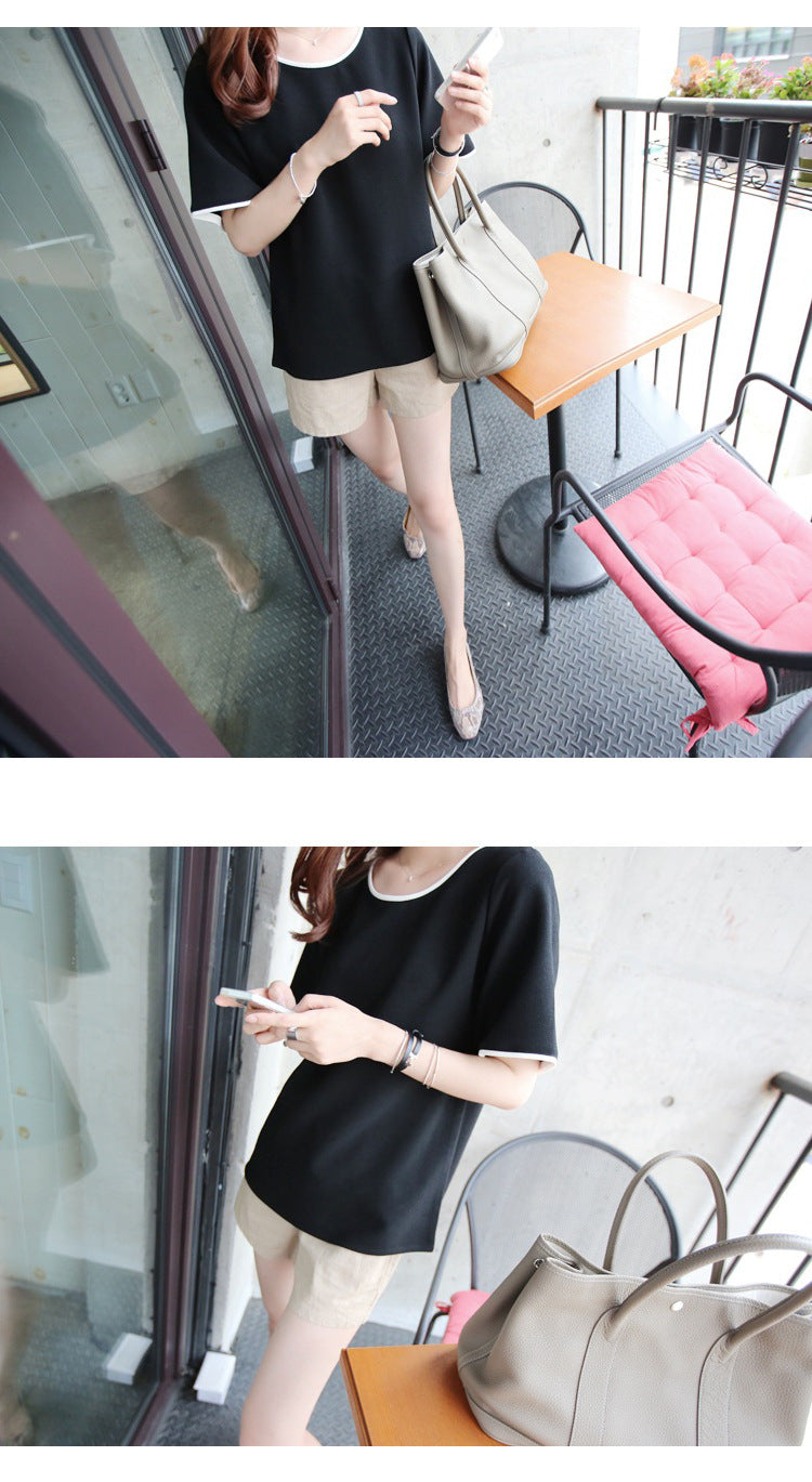 Casual Solid Color Short Sleeve T-Shirt | Tajstylo