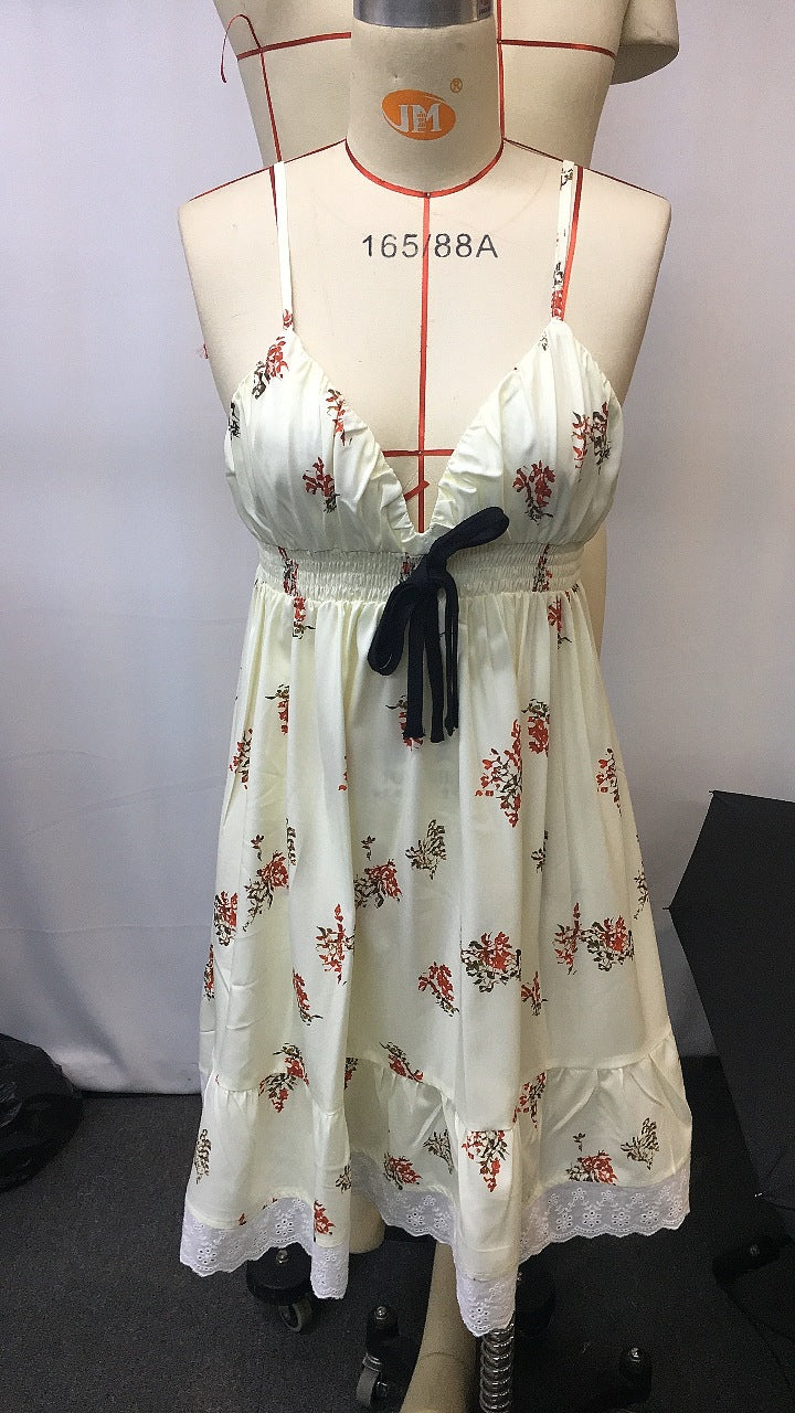 Floral Print Mini Slip Dress | Tajstylo