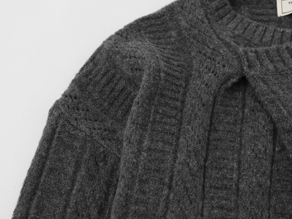 Hooded Diagonal Cardigan Sweater | Tajstylo