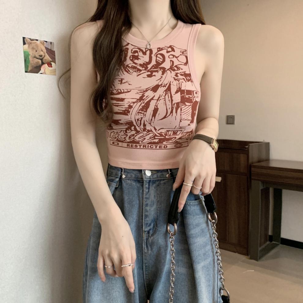 Cartoon Print Camisole Top | Tajstylo