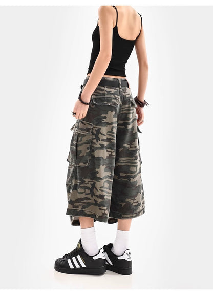 Camouflage Cargo Shorts for Women | Tajstylo