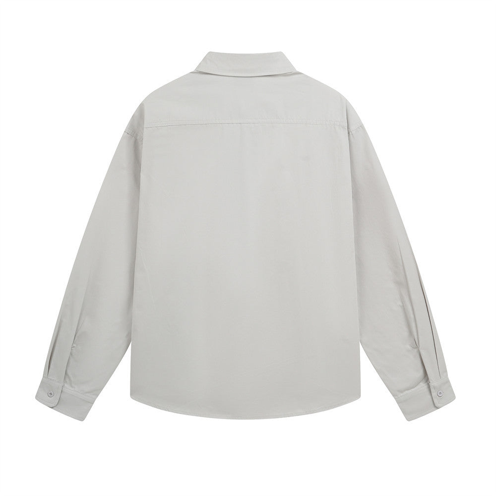 Logo Letter Printed Long Sleeve Shirt | Tajstylo