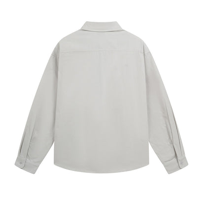 Logo Letter Printed Long Sleeve Shirt | Tajstylo