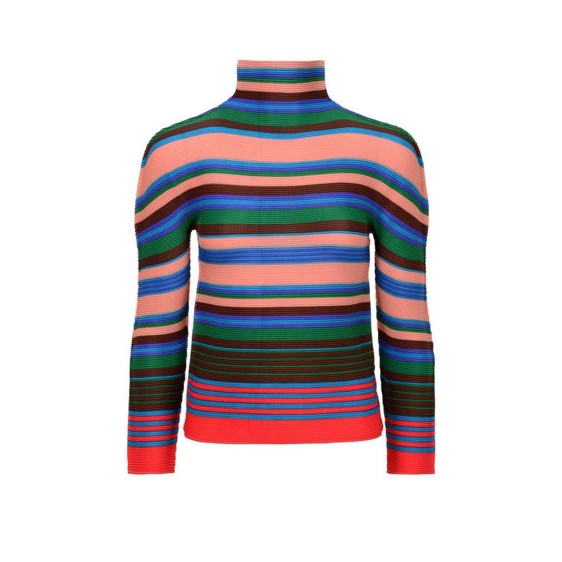 Woman wearing Miyake Pleated Corset Top in a stylish setting