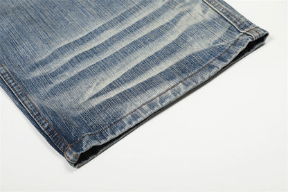 Curved Knife Denim Pants | Tajstylo