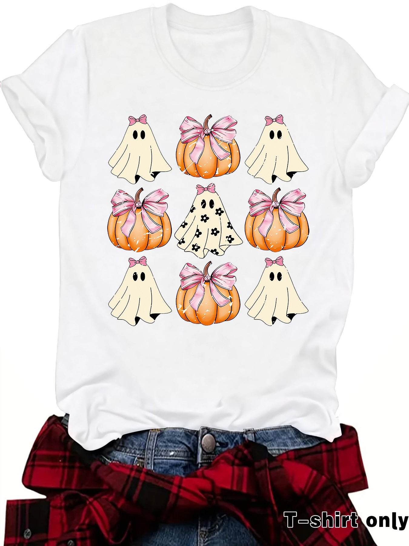 Funny Coquette Bow Pumpkin T-Shirt | Tajstylo