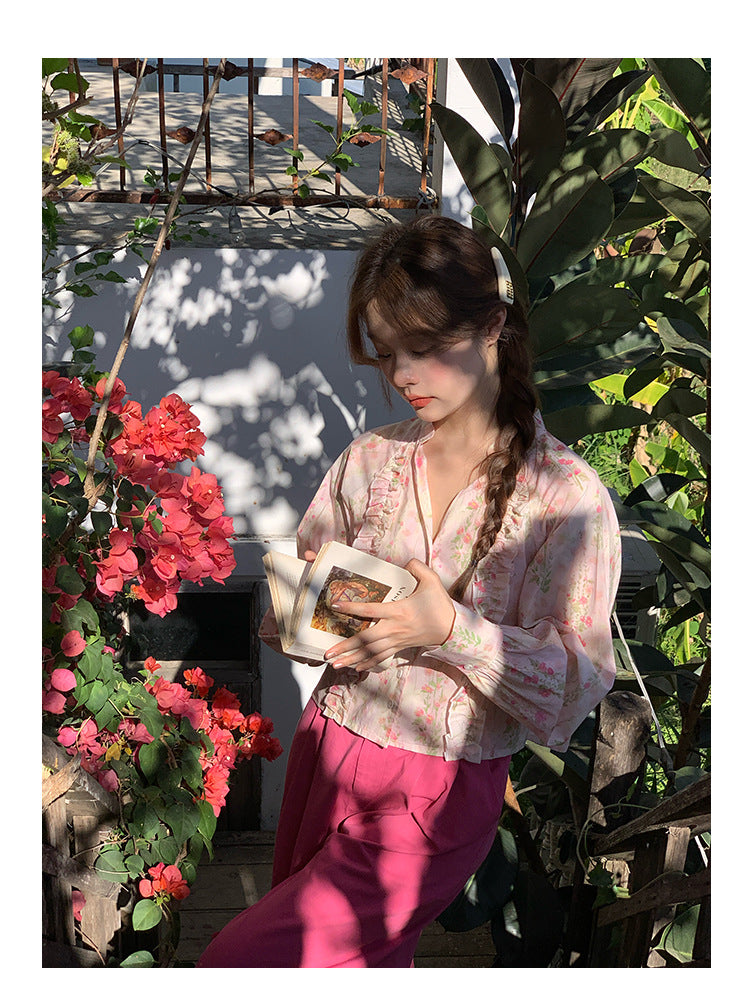 Floral Long Sleeve Shirt | Tajstylo