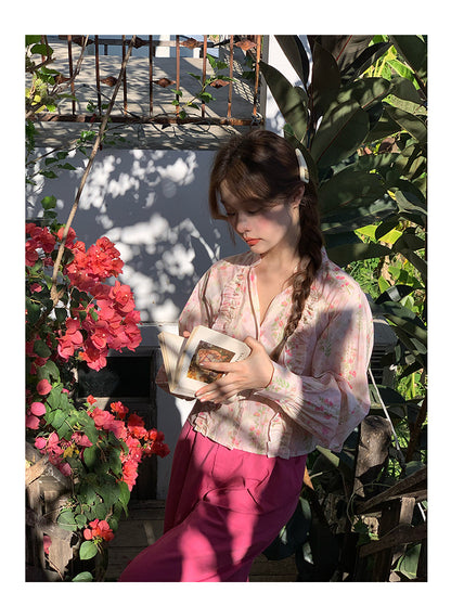 Floral Long Sleeve Shirt | Tajstylo