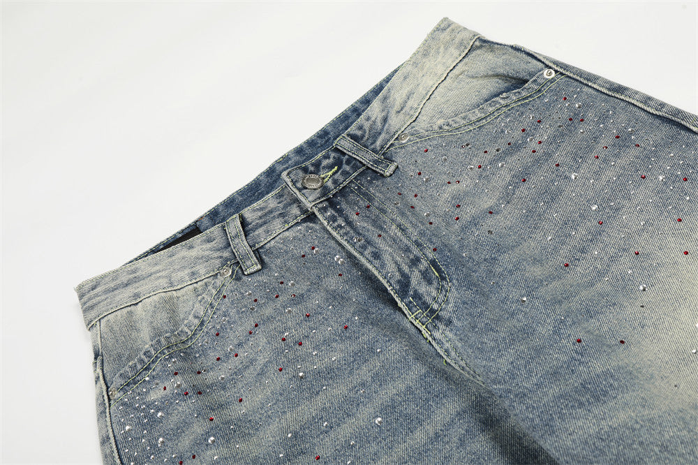 White Washed Straight Fit Denim Jeans | Tajstylo
