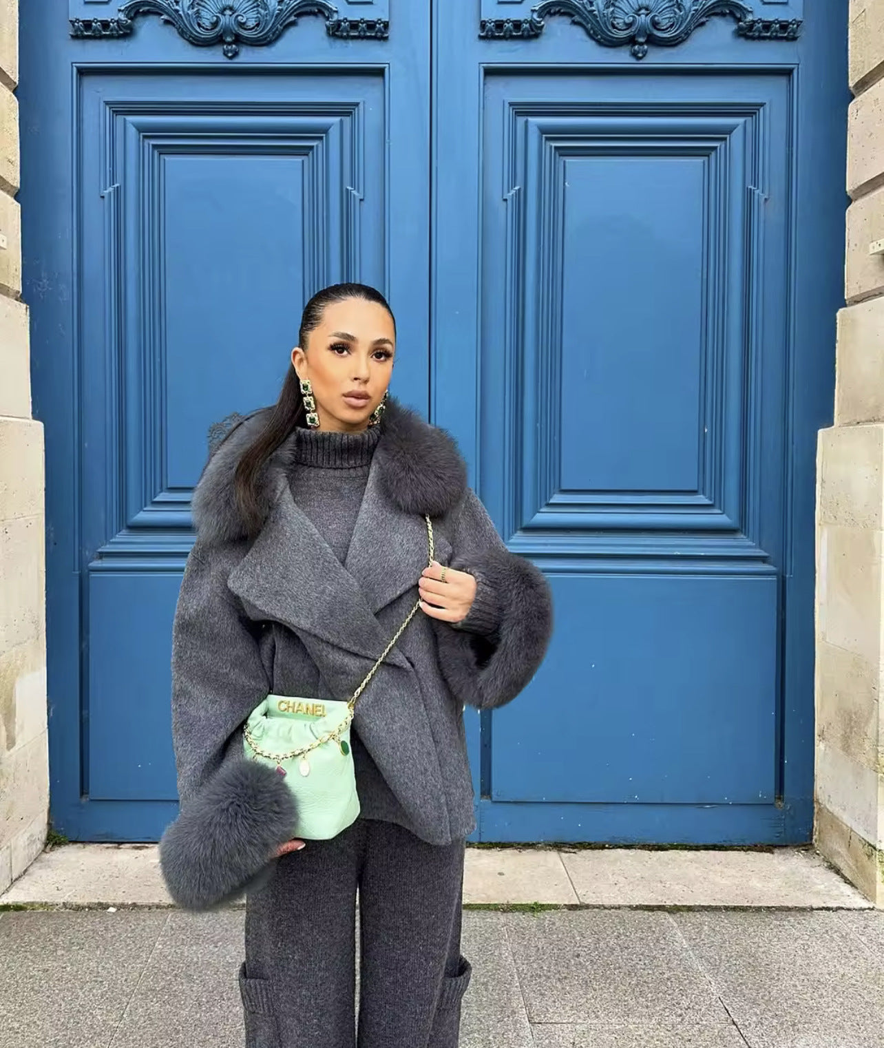 Casual Wool Blend Coat | Tajstylo